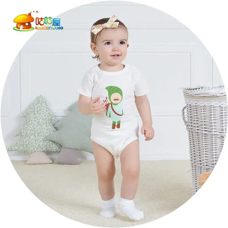 Baby Short Sleeve Romper White Cotton 2020