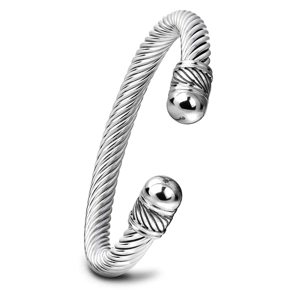 Adjustable Stainless Steel Personalized Bracelet 7mm - Image 4