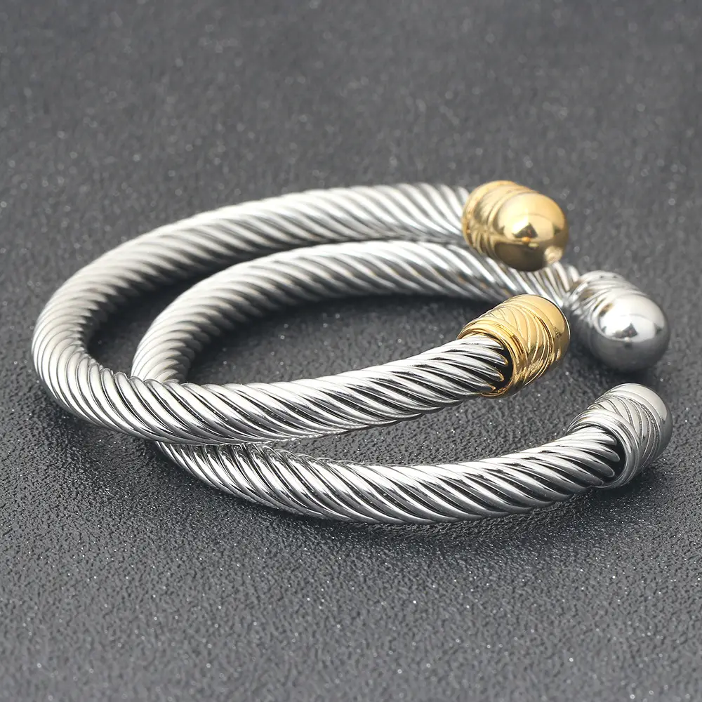 Adjustable Stainless Steel Personalized Bracelet 7mm - Image 5
