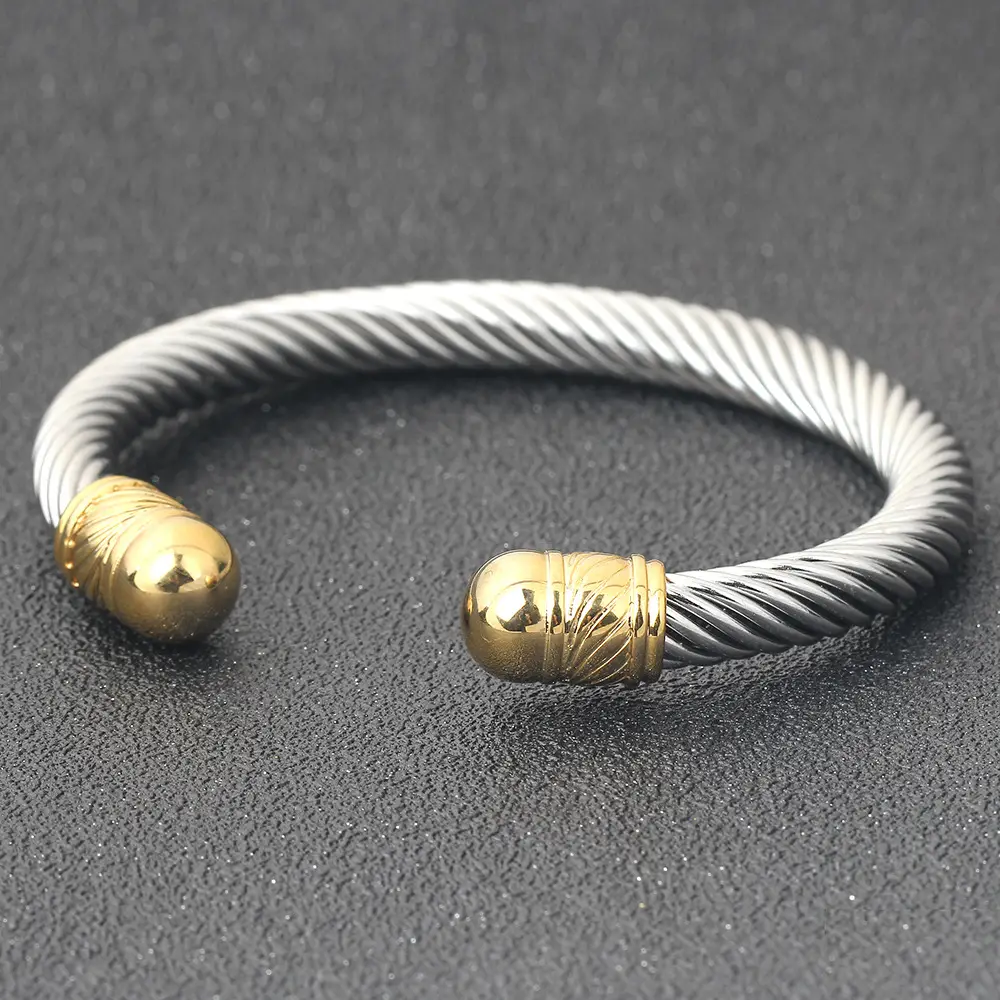 Adjustable Stainless Steel Personalized Bracelet 7mm - Image 6
