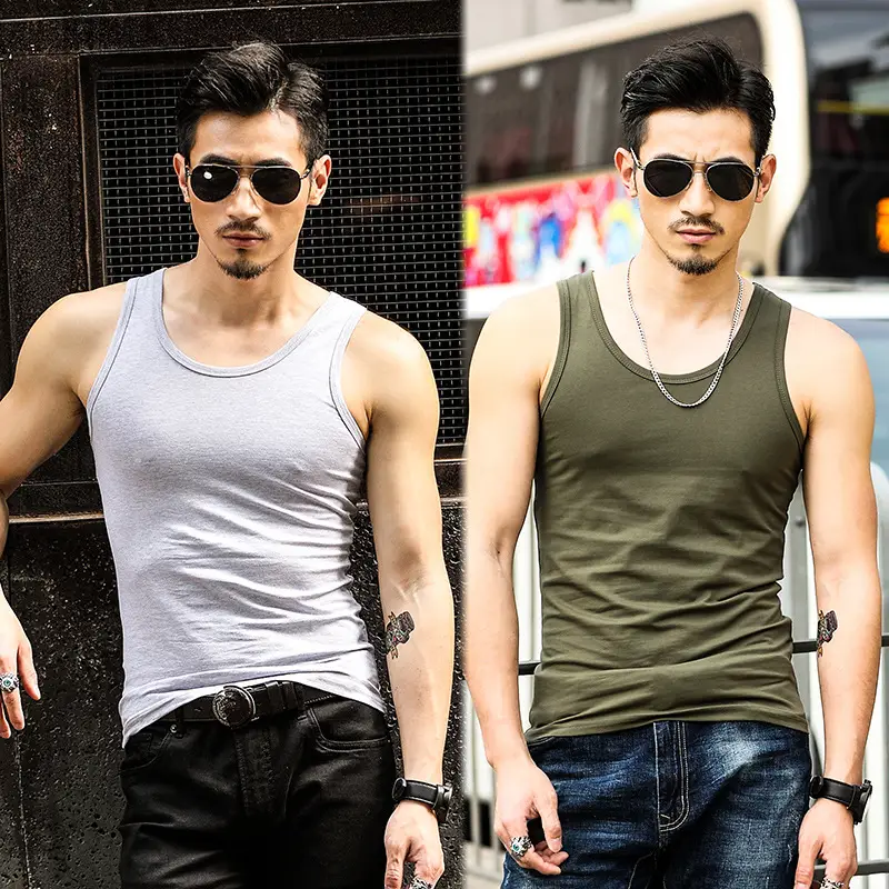 Men's Slim Fit Black Sleeveless Vest Summer Wear - Image 5