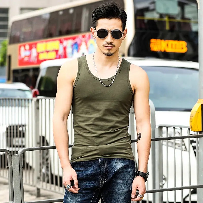 Men's Slim Fit Black Sleeveless Vest Summer Wear - Image 4