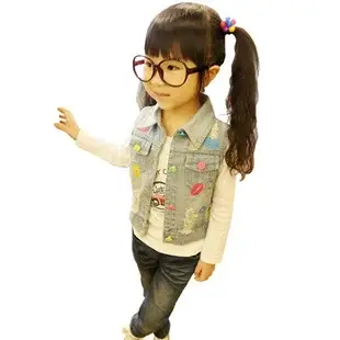 Kids Blue Denim Pants Korean Style Medium Big — feature 40