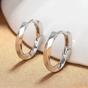 Korean Women's Round Micro-Ivalaid Zircon Earrings Silver — feature 4