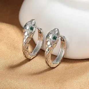 Korean Women's Round Micro-Ivalaid Zircon Earrings Silver — feature 6