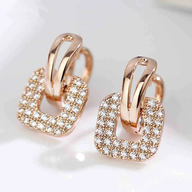 Korean Women's Round Micro-Ivalaid Zircon Earrings Silver - Image 4