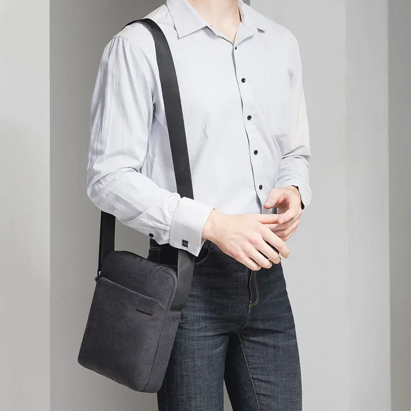 Men's Blue Water-Resistant Crossbody Bag