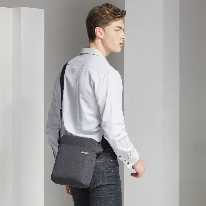 Men's Blue Water-Resistant Crossbody Bag