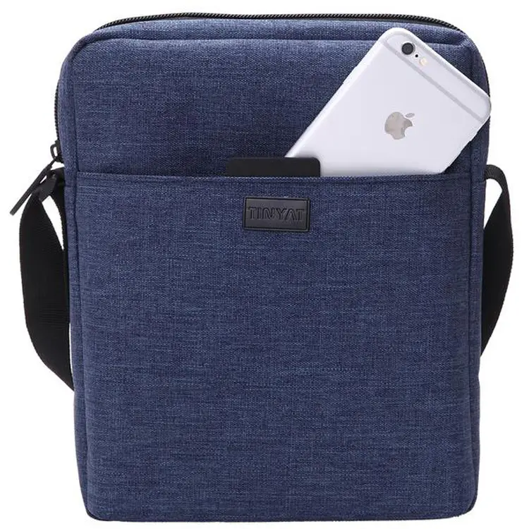 Men's Blue Water-Resistant Crossbody Bag