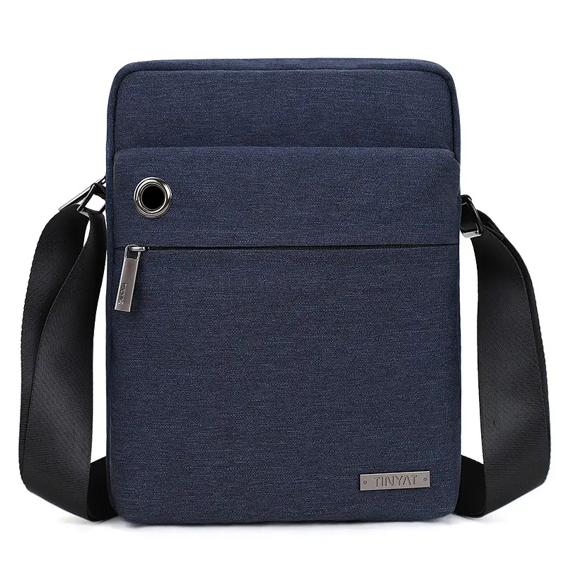 Men's Blue Water-Resistant Crossbody Bag
