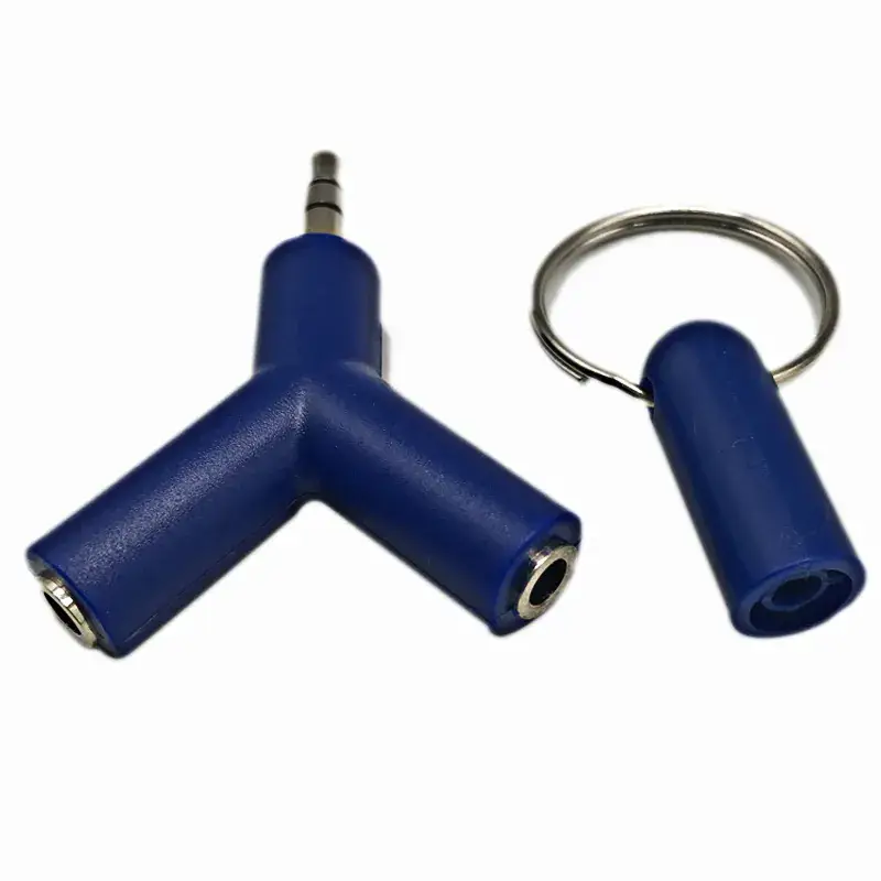 Y-Type Earphone Splitter with 3.5mm Adapter Red