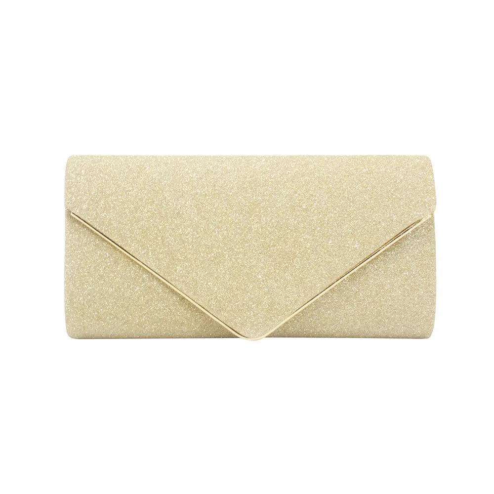Light Grey Embroidered Clutch Bag for Women