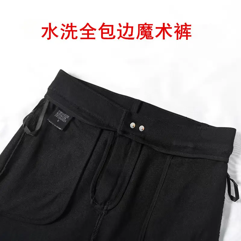 Double-Breasted Women's Black Magic Pants Plus Size Stretchy Slim Fit - Image 4