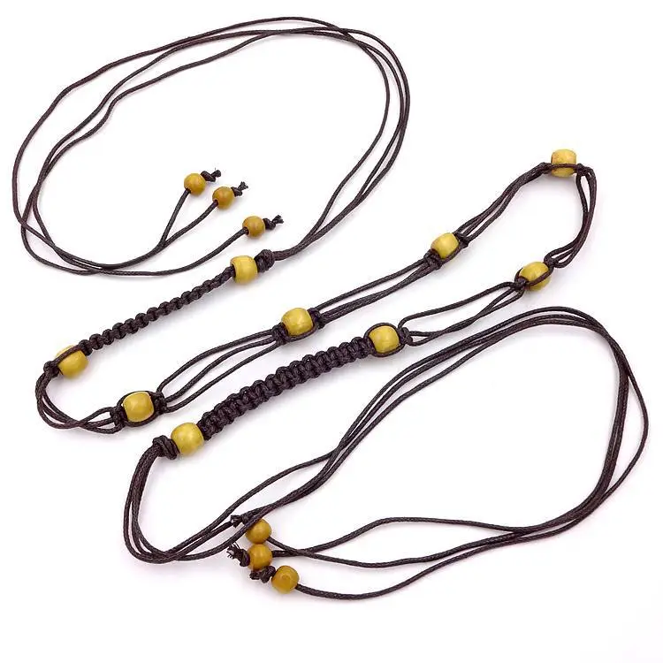 Women's Wooden Beads Waist Chain for Sweater Dress — feature 1