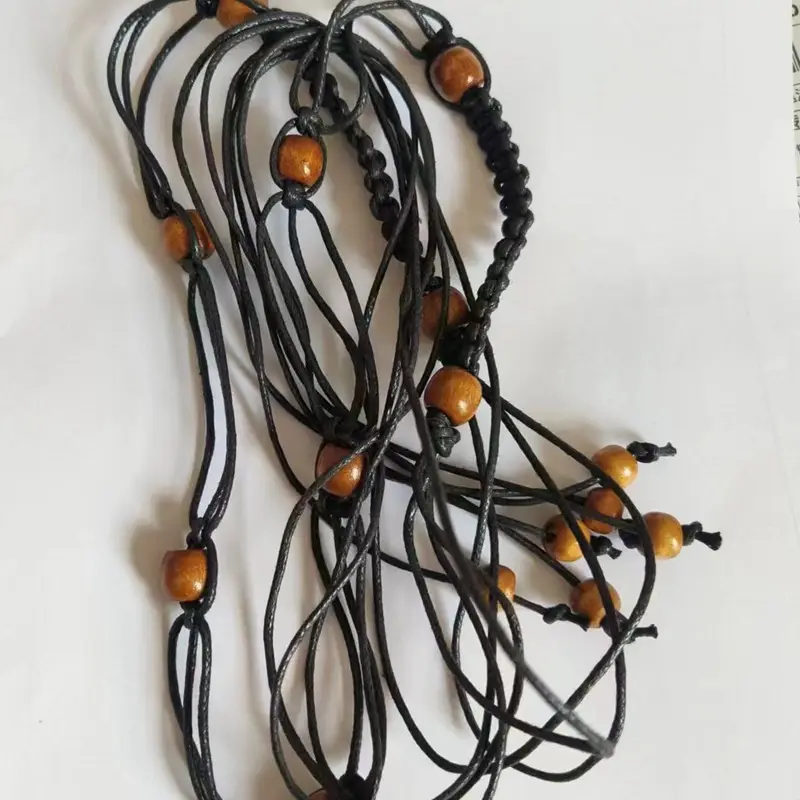 Women's Wooden Beads Waist Chain for Sweater Dress