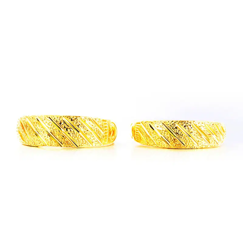 18K Gold Plated Sand Gold Ring for Men Women - Image 5