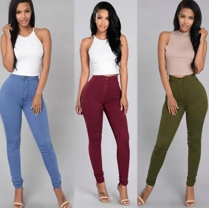 Maroon Slim Fit Stretch Pants Casual Wear - Image 8
