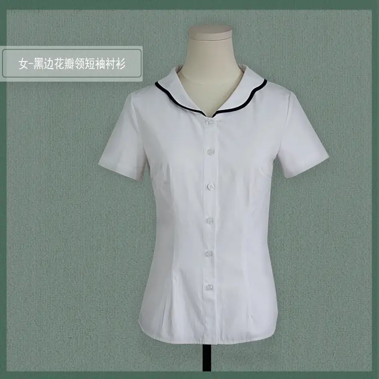 Girls White Embroidered Short Sleeve Shirt Spring Summer - Image 15