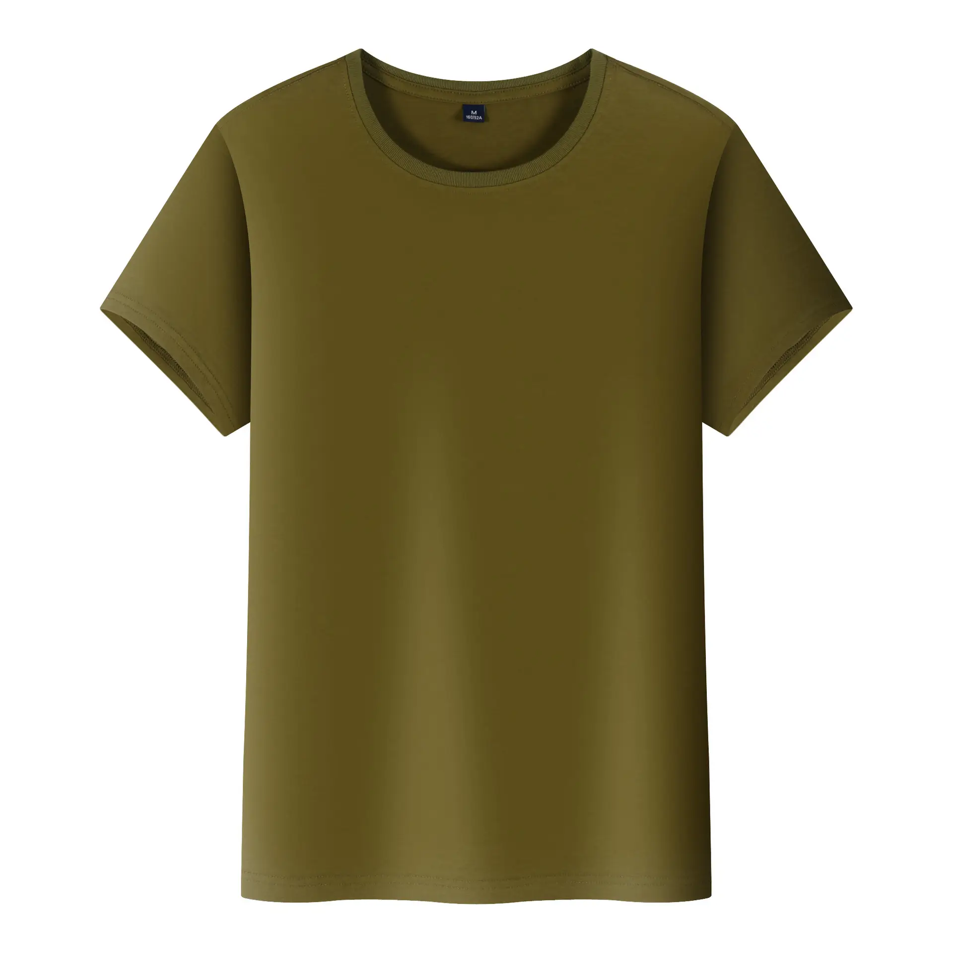Ice Cool Cotton T-Shirt Solid Green Round Neck - Image 12
