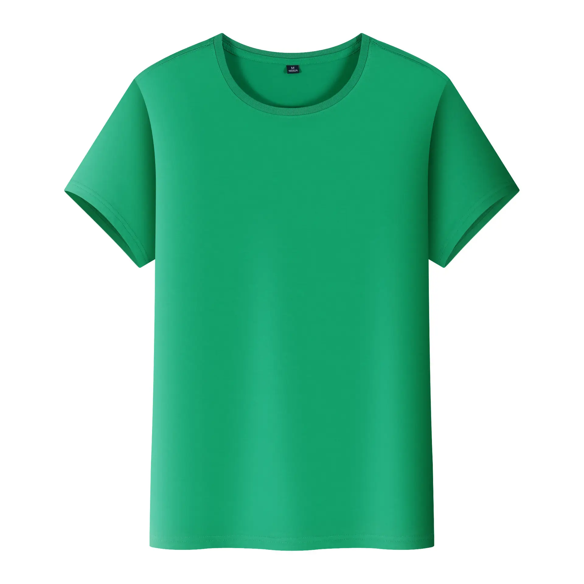 Ice Cool Cotton T-Shirt Solid Green Round Neck - Image 9