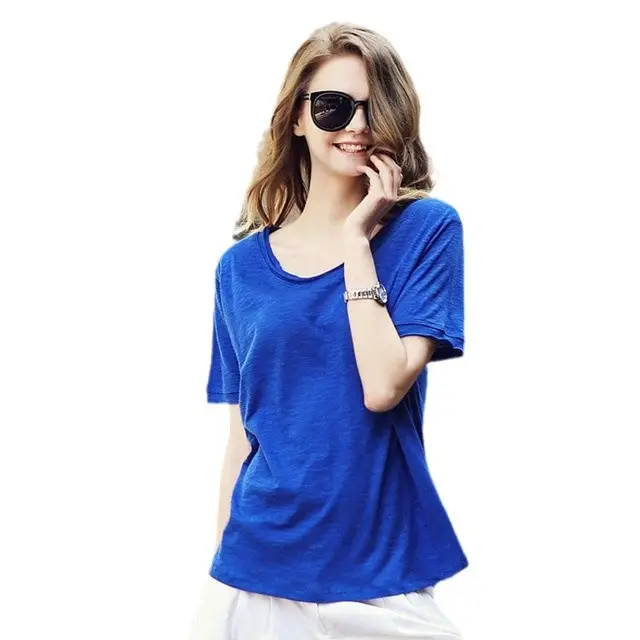 Women's Grey Loose T-Shirt Summer 2025 Lazy Style - Image 10