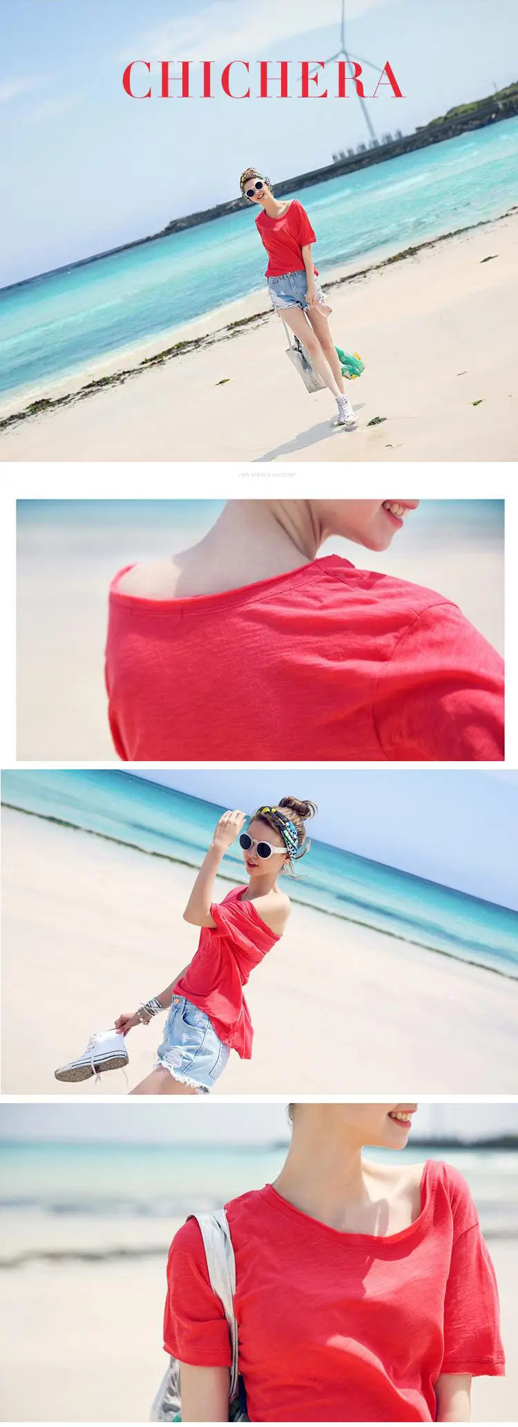 Women's Grey Loose T-Shirt Summer 2025 Lazy Style — feature 10