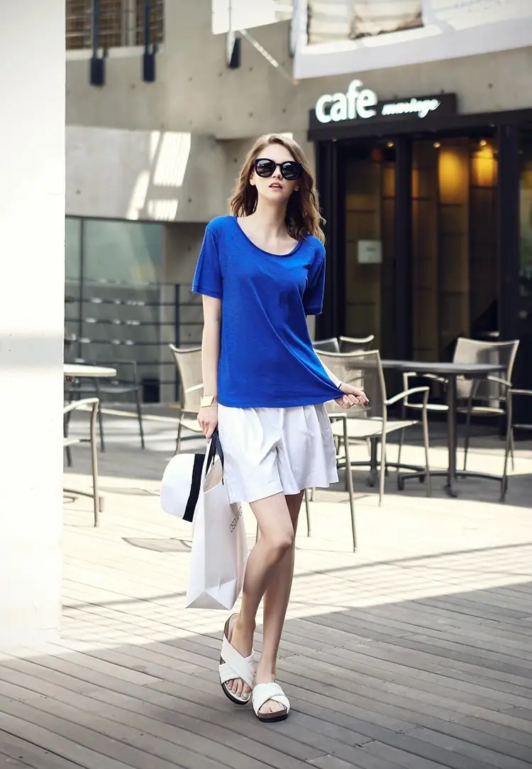 Women's Grey Loose T-Shirt Summer 2025 Lazy Style — feature 12