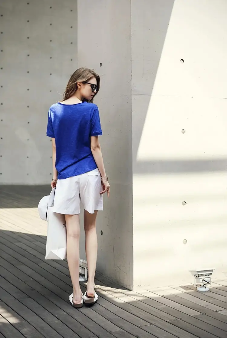 Women's Grey Loose T-Shirt Summer 2025 Lazy Style — feature 13