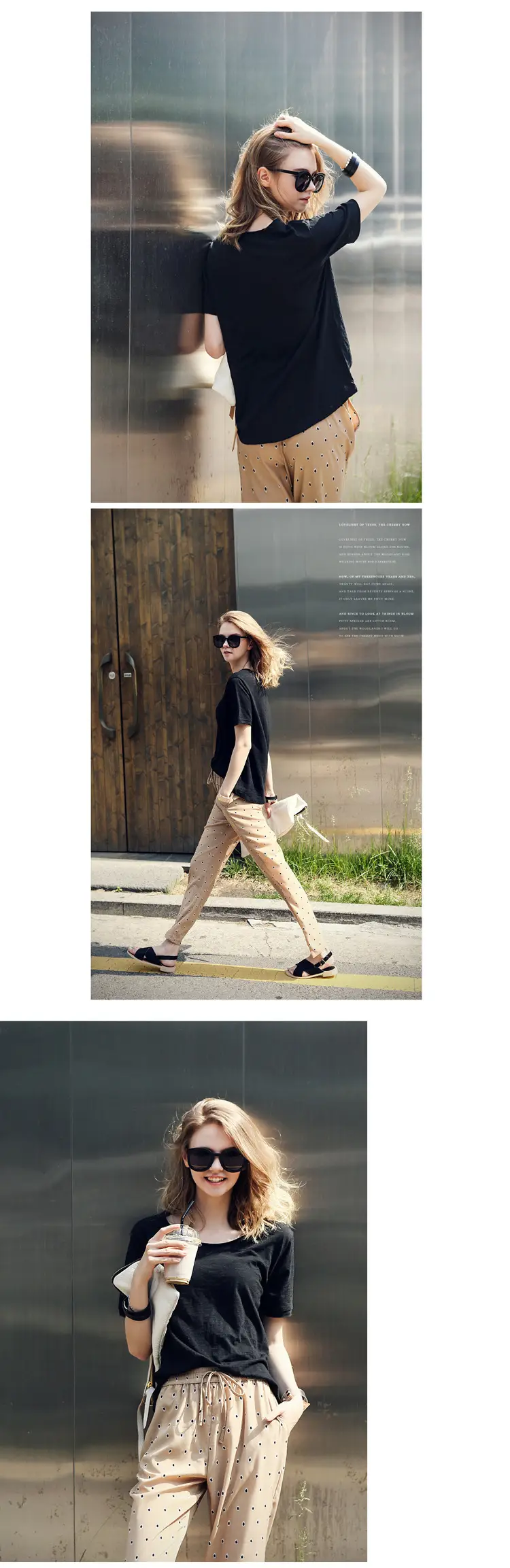 Women's Grey Loose T-Shirt Summer 2025 Lazy Style — feature 6