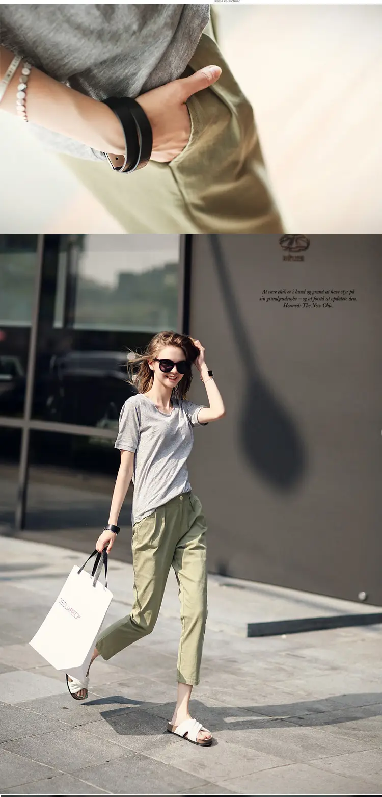 Women's Grey Loose T-Shirt Summer 2025 Lazy Style — feature 8