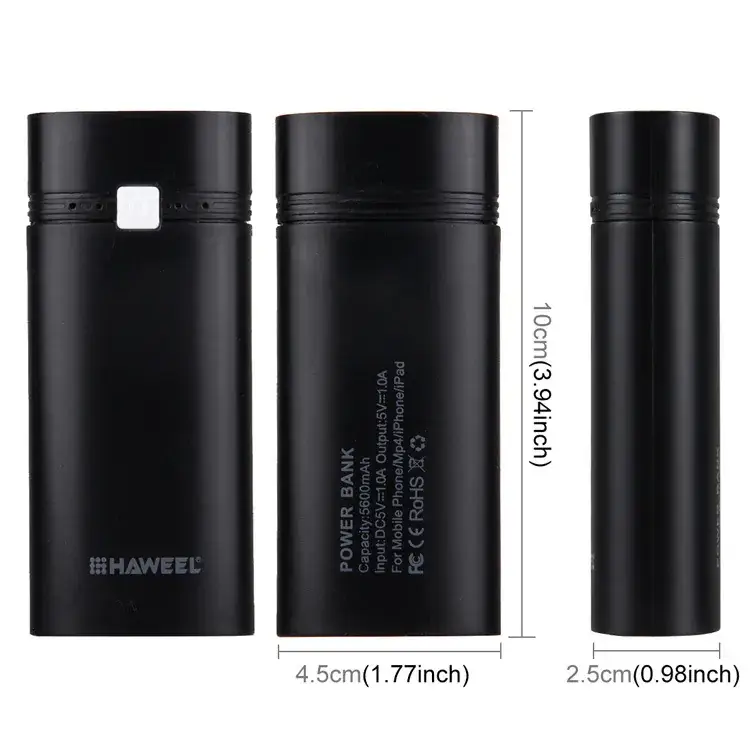 18650 Rechargeable Battery Box with 2x USB-C & Lcd Screen