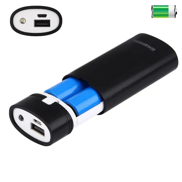 18650 Rechargeable Battery Box with 2x USB-C & Lcd Screen