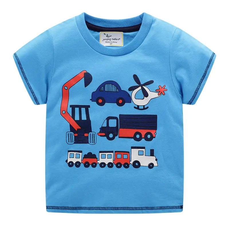 Yellow Kids T-Shirt with Car Print for Boys - Image 5
