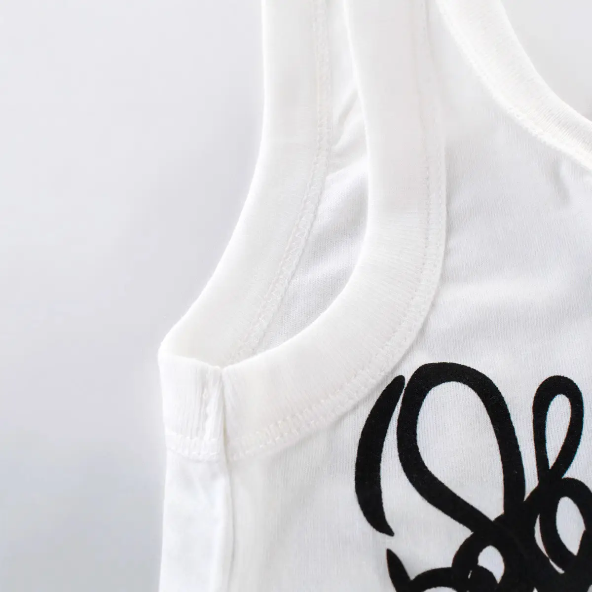 2025 Summer Korean Racer Back Vest for Boys White - Image 3
