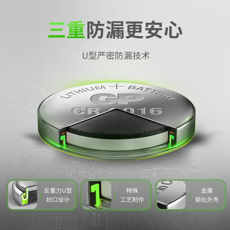 Gp Speedmaster Cr2032 Button Battery Cr2025/Cr2016 Button 3V Remote Control Car Key Battery