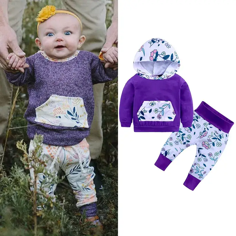 2025 New Ins Infant Hooded Camo Suit Cotton Top + Pants Two-Piece Set - Image 4