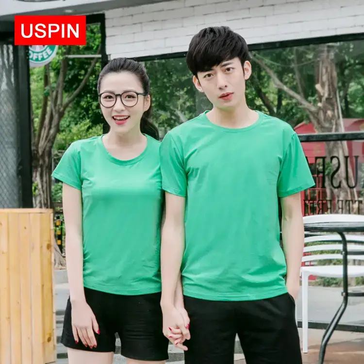 Men's Blue Solid T-Shirt XL Round Neck Short Sleeve - Image 9