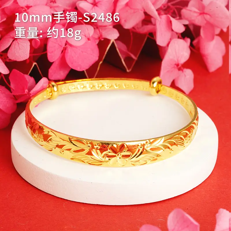 10mm bracelet petal imprint-S2486