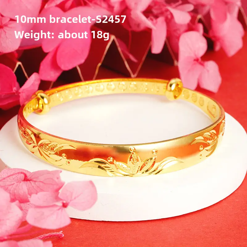 Alluvial Gold Gypsophila Women's Bracelet 10mm - Image 19