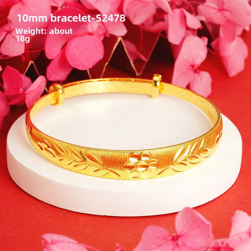 Alluvial Gold Gypsophila Women's Bracelet 10mm - Image 33