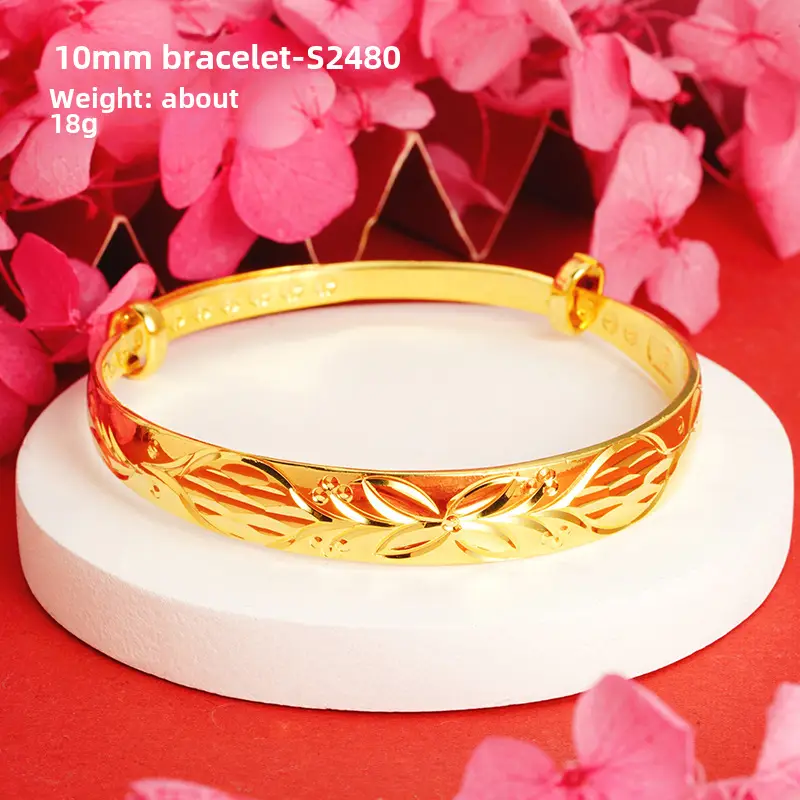 Alluvial Gold Gypsophila Women's Bracelet 10mm - Image 35