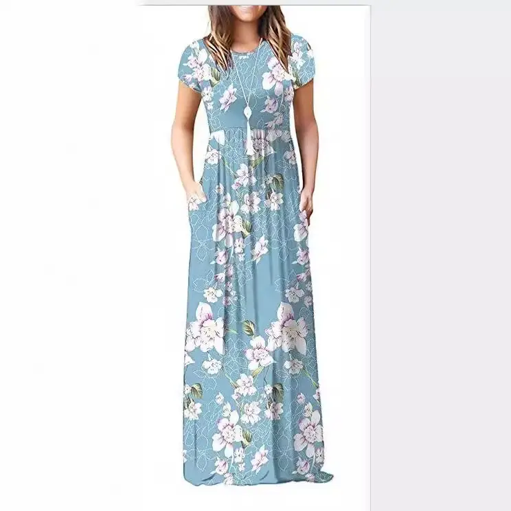 Maroon Floral Print Long Sleeve Casual Dress for Women - Image 10