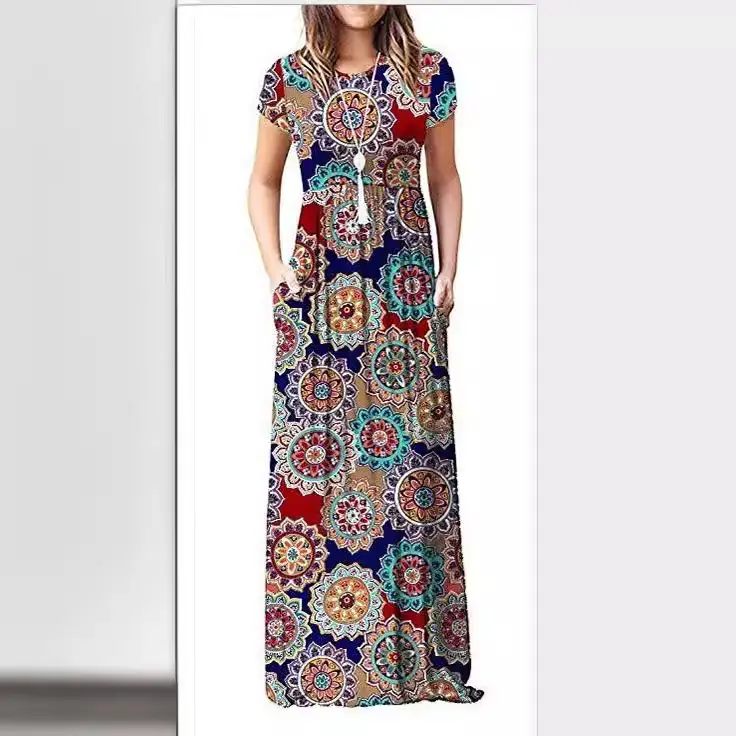 Maroon Floral Print Long Sleeve Casual Dress for Women - Image 11