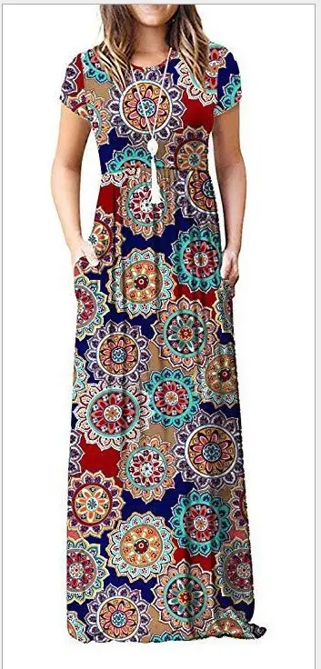 Maroon Floral Print Long Sleeve Casual Dress for Women - Image 4