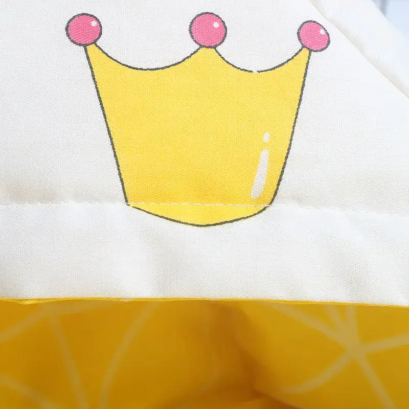 Newborn Cotton Baby Wrap Towel Swaddle Blanket Gray Crown Print - Image 13