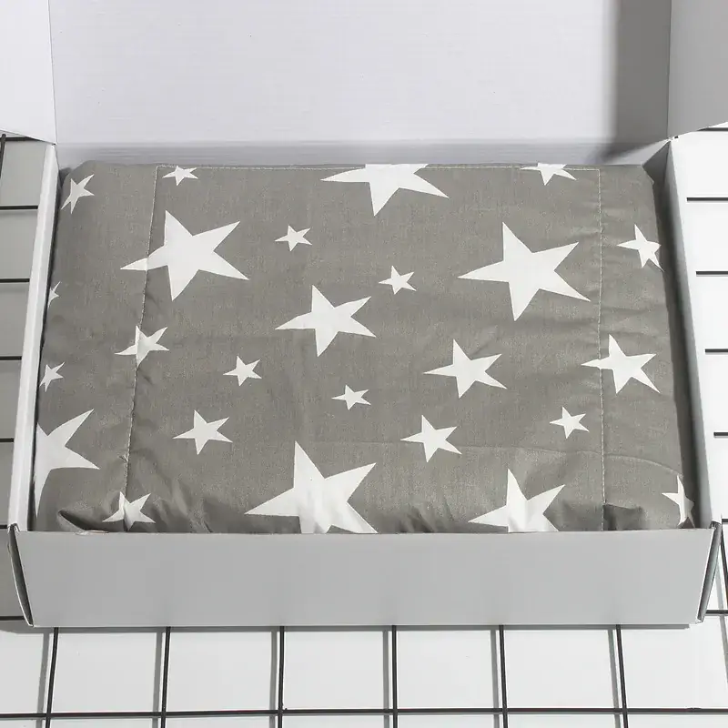 Newborn Cotton Baby Wrap Towel Swaddle Blanket Gray Crown Print - Image 3