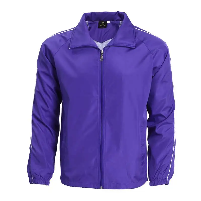 Men's Pink Zipper Windbreaker Coat - Image 3
