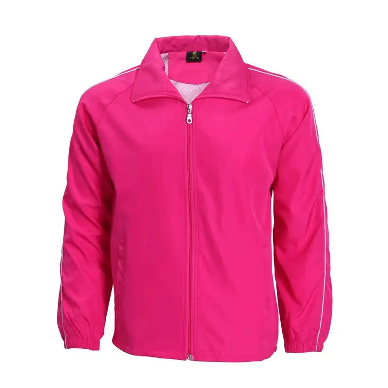 Men's Pink Zipper Windbreaker Coat - Image 9