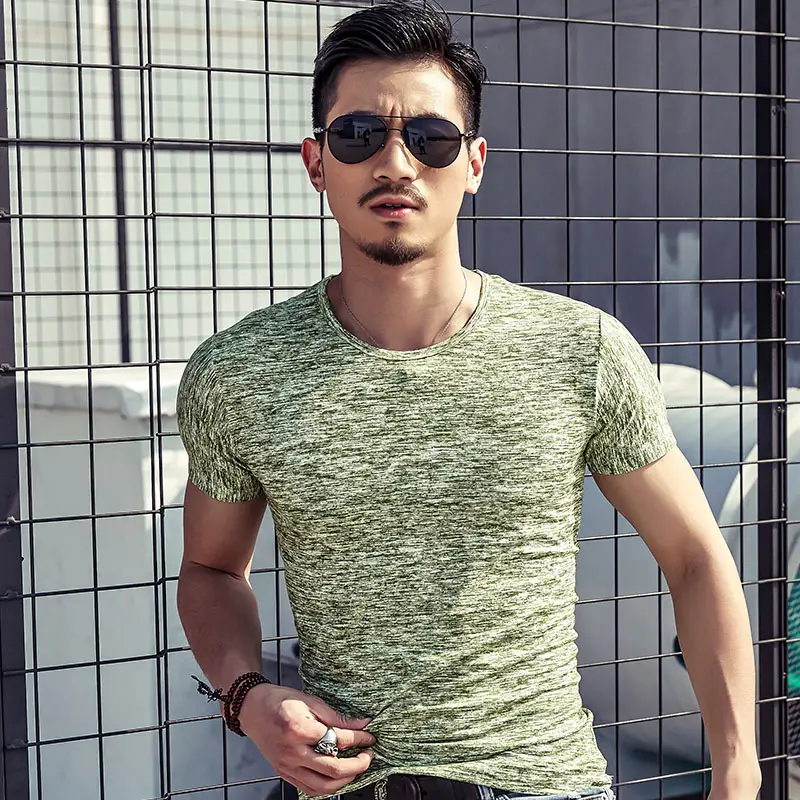 Men's 2025 Camouflage Short Sleeve T-Shirt Grey - Image 6