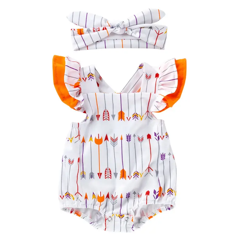 Baby Girl Watermelon Flying Sleeve Hatshirt Set - Image 9